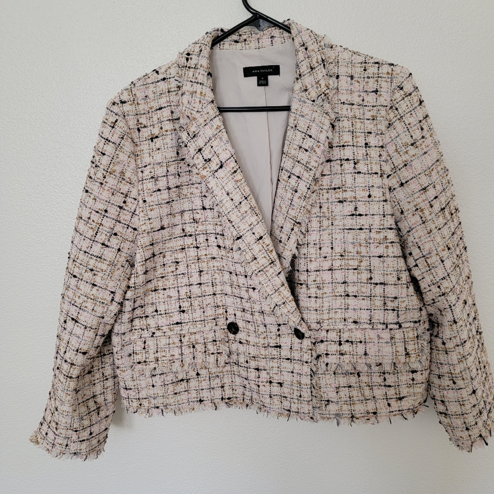 Ann Taylor Crop Blazer Sz 16